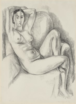 Lot 30 - Henri Matisse (1869-1954) NU AU COUSSIN BLEU...