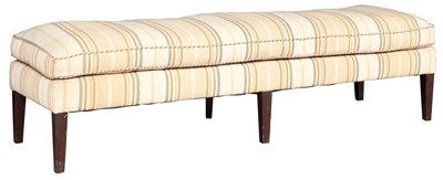 Lot 122 - Upholstered Long Bench Height 17 inches,...