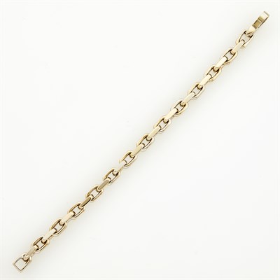Lot 110 - White Gold Anchor Link Bracelet