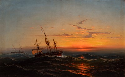 Lot 21 - James Hamilton American, 1819-1878 Seascape...