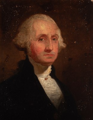 Lot 9 - After Gilbert Stuart 19th Century Portrait of...