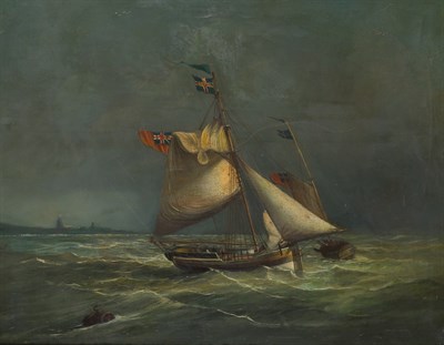 Lot 14 - English School 19th Century British Ship off a...