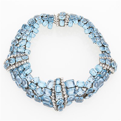 Lot 58 - Iradj Moini Gilt-Metal, Paste and Rhinestone Necklace
