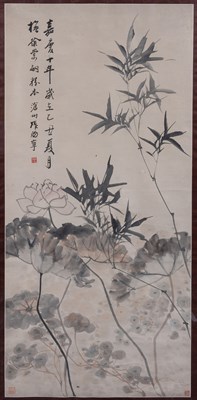 Lot 16 - A Chinese Ink and Color Painting after Zhang...