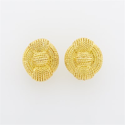 Lot 209 - Tiffany & Co. Pair of Gold Earclips