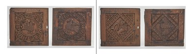 Lot 144 - Group of Four English Carved Oak Door Panels...
