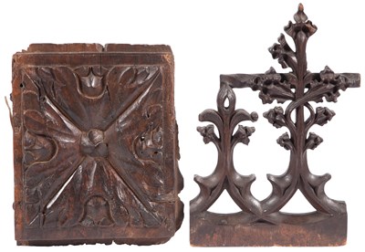 Lot 144 - Two Carved Oak Panels 17th Century One example...