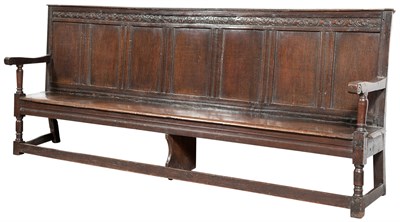 Lot 145 - English Oak Joined Settle 17th Century and...