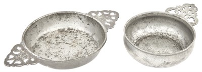 Lot 130 - Two Continental Pewter Porringers Mid-18th...