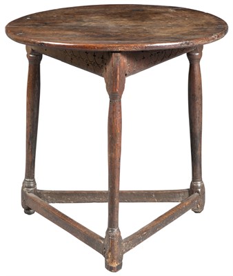Lot 154 - English Oak Joined Cricket Table 17th Century...
