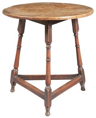 Lot 166 - English Elm and Walnut Joined Cricket Table...