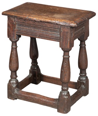 Lot 179 - English Oak Joined Stool 17th Century and...