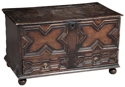 Lot 168 - English Oak Joined Small Chest Late 17th...