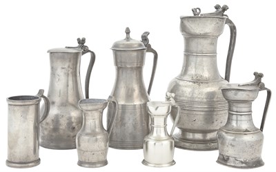 Lot 174 - Group of Pewter Articles Partly English, 18th...