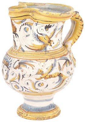 Lot 106 - Italian Maiolica Jug Deruta, 17th century...