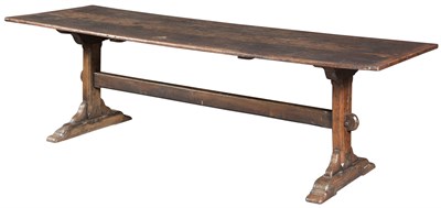 Lot 164 - English Oak Joined Trestle Table 17th Century...