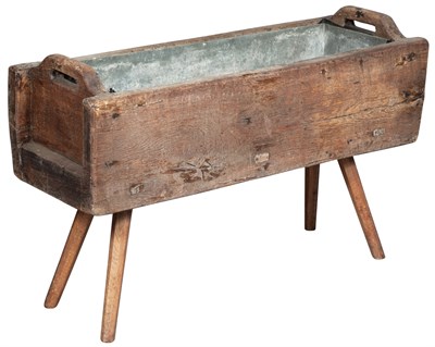 Lot 198 - Oak Dough Trough Possibly American Of...