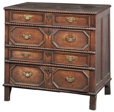 Lot 145 - English Oak Joined Chest of Drawers 17th...