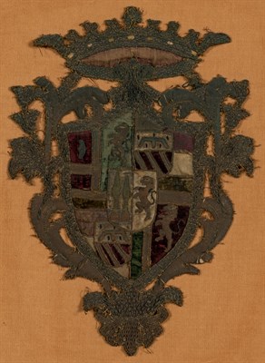 Lot 115 - Continental Gilt-Metal Thread-Embroidered...