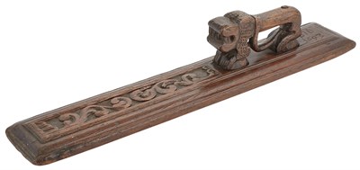 Lot 199 - Scandanavian Carved Pine Mangle Board Possibly...