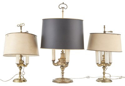 Lot 169 - Pair of Baroque Style Brass Lamps Each...