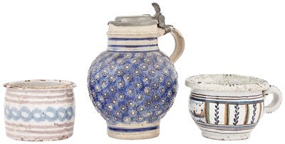 Lot 116 - German Pewter-Mounted Westerwald Stoneware Jug...