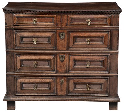 Lot 147 - Jacobean Oak Joined Chest of Drawers Late 17th...