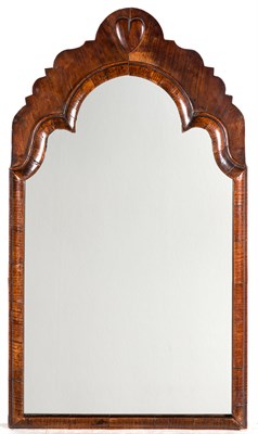 Lot 190 - William III Walnut Mirror The arched mirror...