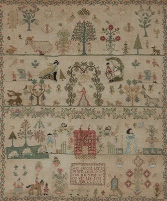 Lot 200 - Regency Needlework Sampler Worked by Ann...
