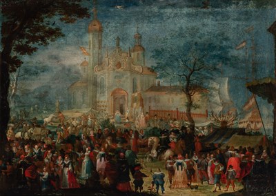 Lot 31 - Flemish School 17th Century Kermesse Beside an...