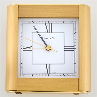 Lot 63 - Tiffany & Co. Vintage Brass Desk Clock Vintage...
