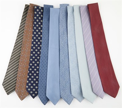 Lot 341 - Hermès, Group of Ten Printed and Woven Silk...