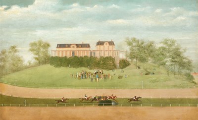 Lot 19 - American School 19th Century Steeplechase,...