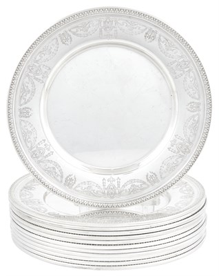 Lot 144 - Set of Twelve American Sterling Silver...