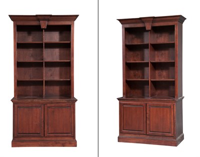 Lot 252 - Pair of Large Mahogany-Stained Bookshelves...