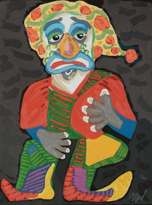 Lot 41 - Karel Appel (1921-2006) PAGLIACCI (CLOWN)...