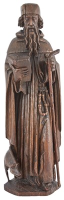 Lot 238 - Northern European Carved Oak Figure of a Saint...