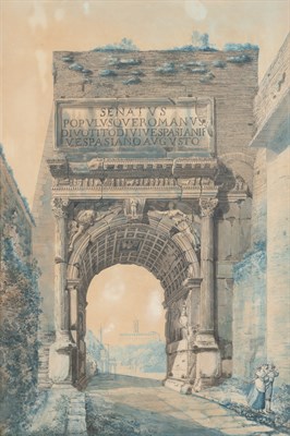 Lot 28 - Circle of Charles-Louis Clérisseau View of the...