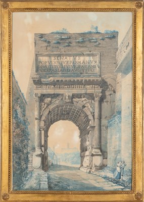 Lot 28 - Circle of Charles-Louis Clérisseau View of the...