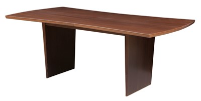 Lot 278 - Harvey Probber Stained Oak and Brass Extension...