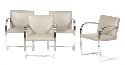 Lot 284 - Set of Four Mies van der Rohe Leather...