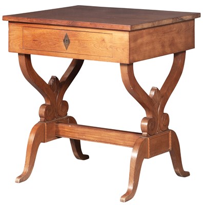 Lot 265 - Biedermeier Fruitwood Work Table Height 30...