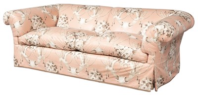Lot 96 - Chintz-Upholstered Two-Cushion Sofa Height 31...