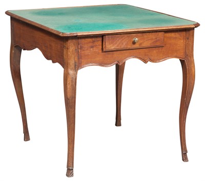 Lot 243 - Louis XV Provincial Fruitwood Games Table...