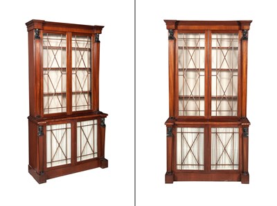 Lot 214 - Pair of Regency Style Mahogany and...