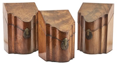 Lot 244 - Group of Three George III Inlaid Mahogany...