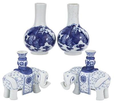 Lot 159 - Four Decorative Chinese Blue and White...