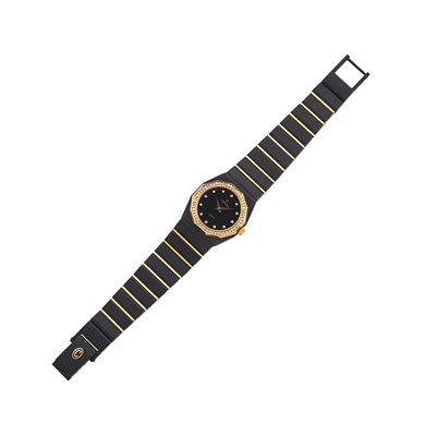 Lot 199 - Concord Blackened Steel, Gold and Diamond 'Mariner SG' Wristwatch