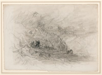 Lot 8 - Attributed to David Cox Rainy Day, North Wales...