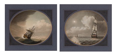 Lot 49 - Samuel Atkins English, fl. 1787-1808 Ship in a...